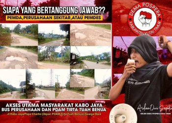 Dema Pospera Kutai Timur Kritik Keras Pemerintah dan PDAM Terkait Kerusakan Parah Jalan Kabo Jaya